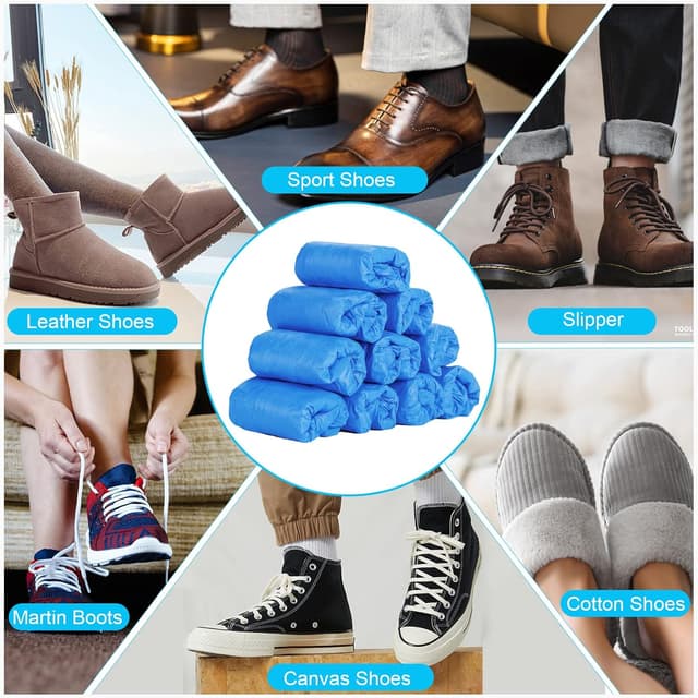 Thumbnail 6 de flintronic Einweg-Schuhüberzieher aus dickem CPE, rutschfest & wasserdicht (100 Stück / 50 Paar)