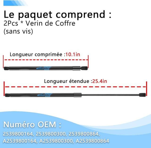 Thumbnail 1 de Koaudb Rear Tailgate Gas Struts GLC