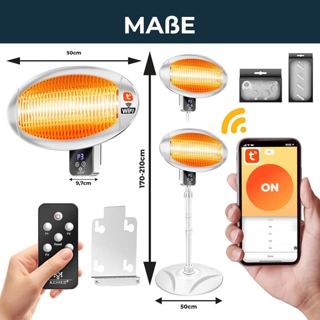 Thumbnail 3 de KESSER Infrarot-Heizstrahler 2000W 🌡