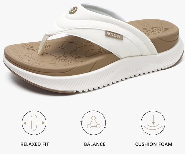 Detalle 2 de ONCAI Damen orthopädische Kissen-Flip-Flops mit Arch Support (Größe 36–43)