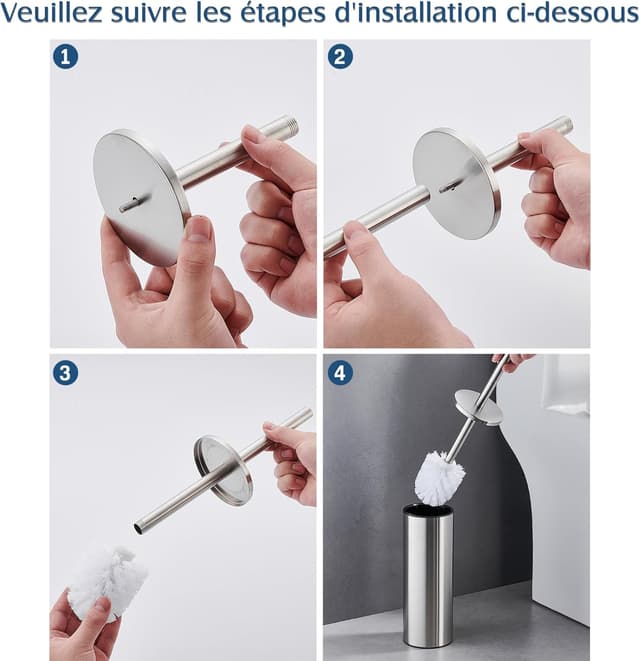 Thumbnail 6 de FIISAYL Brosse WC Argent Mat