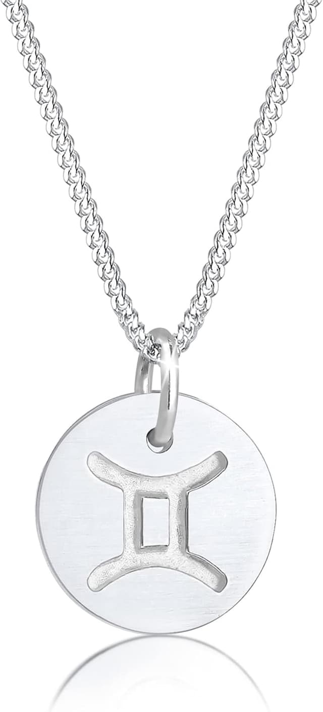 Detalle de Elli Sternzeichen Zwilling Halskette 45 cm Silber