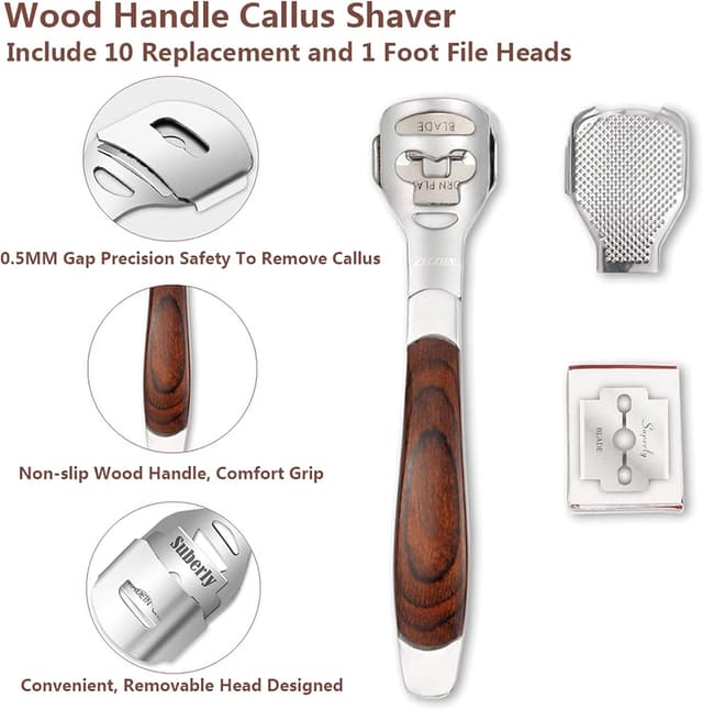 Detalle de Colossal Foot Rasp & Wood Handle Callus Shaver 10 pack 🪮