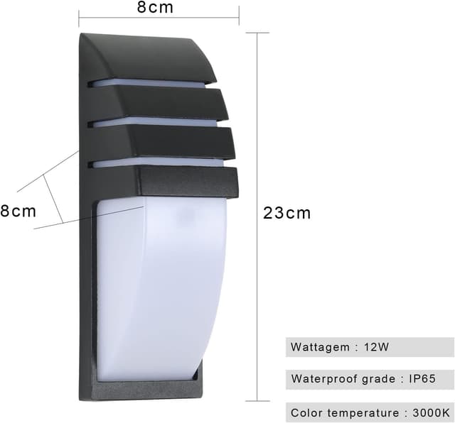 Detalle 1 de Comely Applique LED da parete IP65 12W
