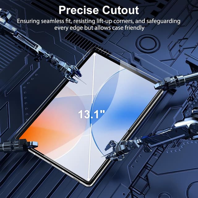 Detalle de SPARIN Schutzfolie für Samsung Galaxy Tab S10 FE+/FE Plus 13,1" (Panzer-Glas), 2 Stück mit Montage-Rahmen