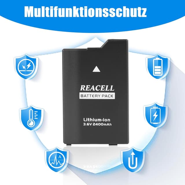 Detalle de REACELL Ersatzakku 2400 mAh 3,6 V für Sony PSP-S110 (kompatibel u. a. mit PSP-2001/3000/3004)