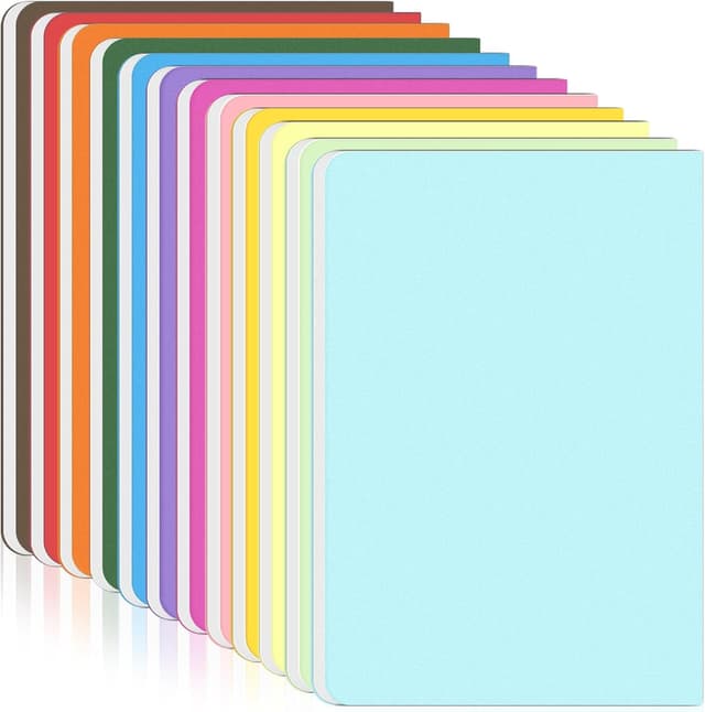 Detalle de ReePlan 12 Pack A5 Blank Notebooks – 80 gsm Thick Paper, Unlined Journals (Colourful Multipack)