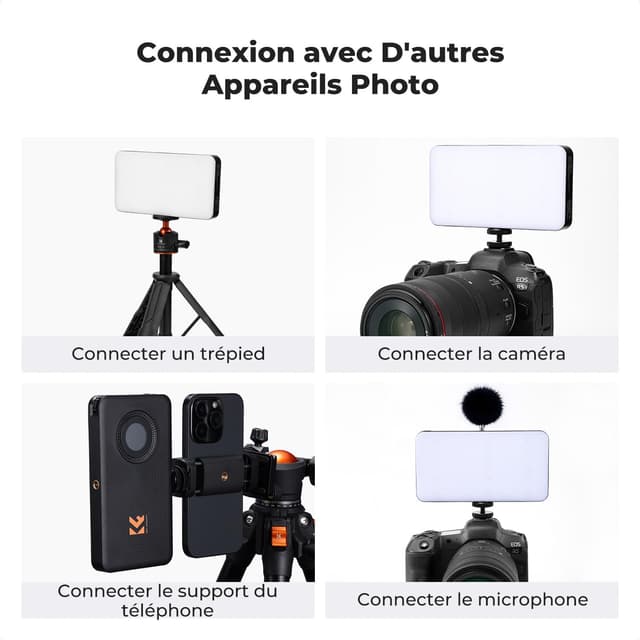 Thumbnail 6 de K&F CONCEPT 135 LED RGB Video Light 5000mAh