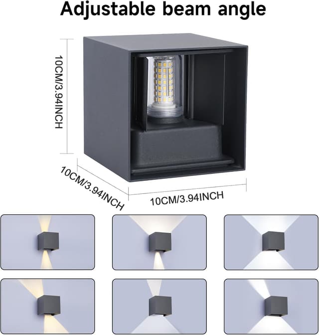Detalle de Wisdom Line kit 4 applique LED da esterno/interno 9W 4000K G9 antracite IP65