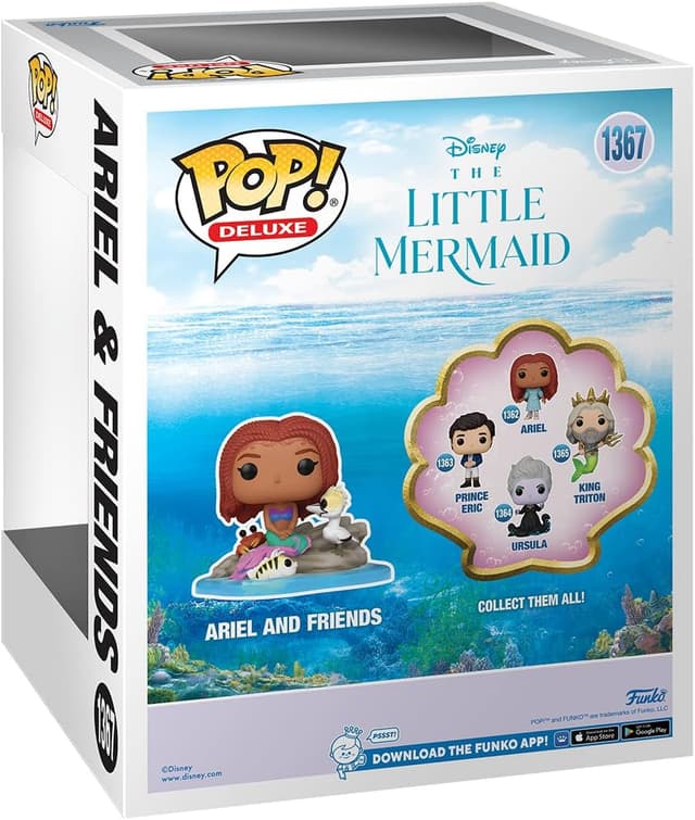 Detalle de Funko Pop! Deluxe The Little Mermaid – Ariel & Friends, figura in vinile da collezione