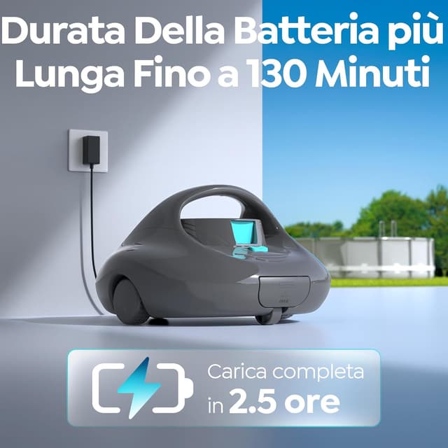 Detalle de TALOSBO PLECO SE: robot per piscina con ricarica rapida e doppia trazione, fino a 80 m²