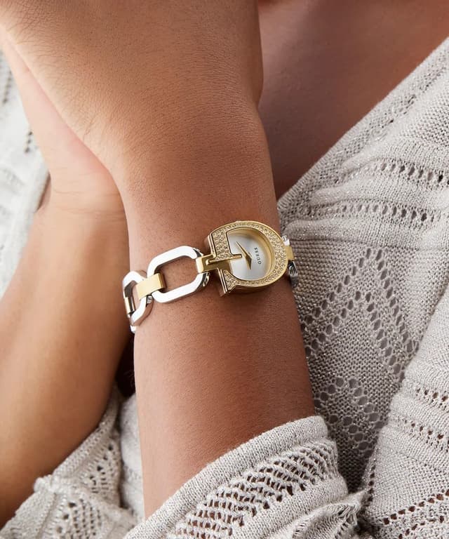 Thumbnail 6 de GUESS Women Analogue Watch Gia – klassische Analoguhr mit mehrfarbigem Edelstahlband