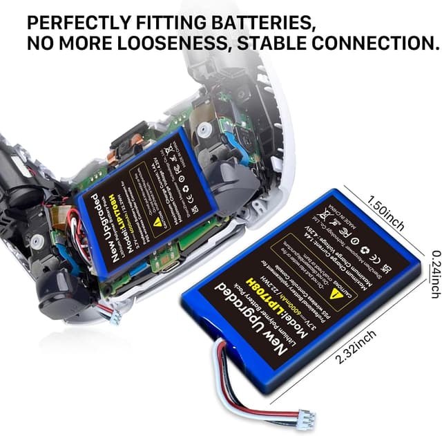 Thumbnail 6 de PS5 DualSense controller replacement battery (6000mAh) rechargeable Li-ion – 3.65V
