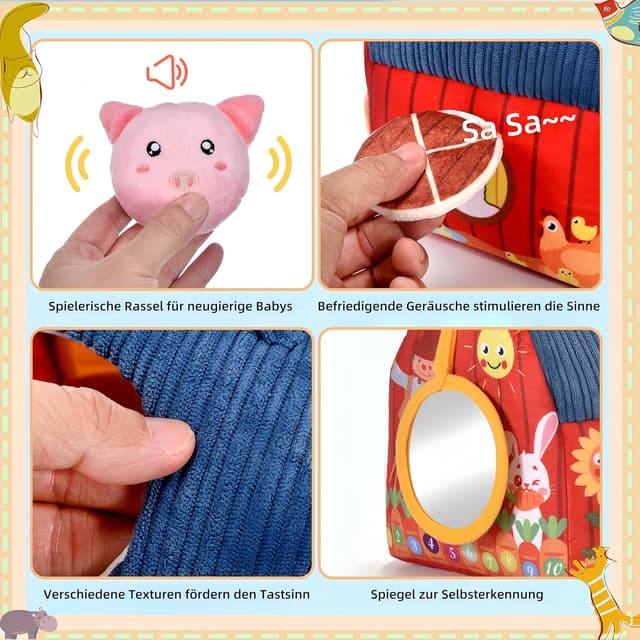 Thumbnail 4 de Montessori Baby Spielzeug Bauernhof Set 7‑in‑1