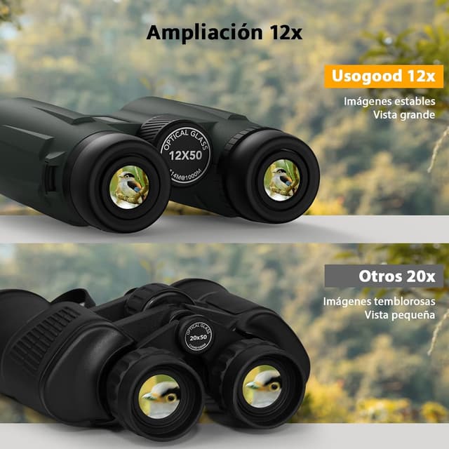 Thumbnail 1 de Usogood Prismáticos 12x50 Verde