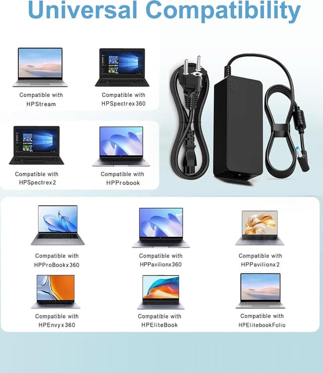 Thumbnail 4 de ANDHOT 65W Cargador para Portátiles HP ⚡ Compatible con ProBook, Elitebook