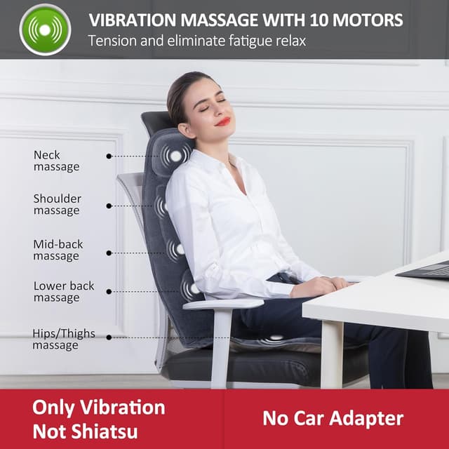 Thumbnail 1 de Snailax Asiento de Masaje con Calor 10 motores