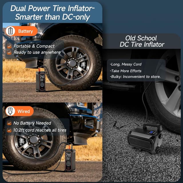 Thumbnail 4 de OlarHike Tire Inflator 150 PSI