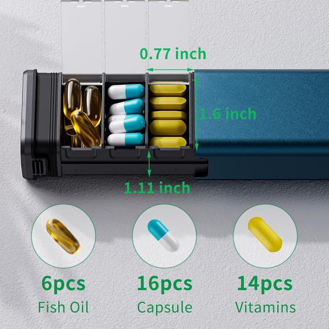 Thumbnail 5 de Tablettenbox 7 Tage Aluminium, 17 x 5,1 x 3 cm