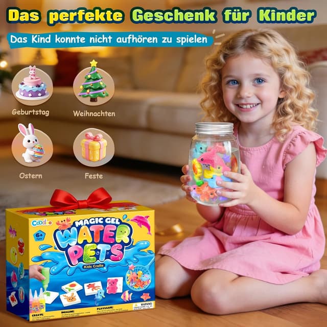 Thumbnail 6 de Magic Water Elf Bastelset Kinder (ab 3 Jahren) – DIY Squishy Wasser-Gel Set mit Wasserperlen für Mädchen und Jungen