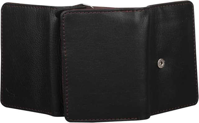 Detalle de RFID leather wallet 5555, zip coin pocket
