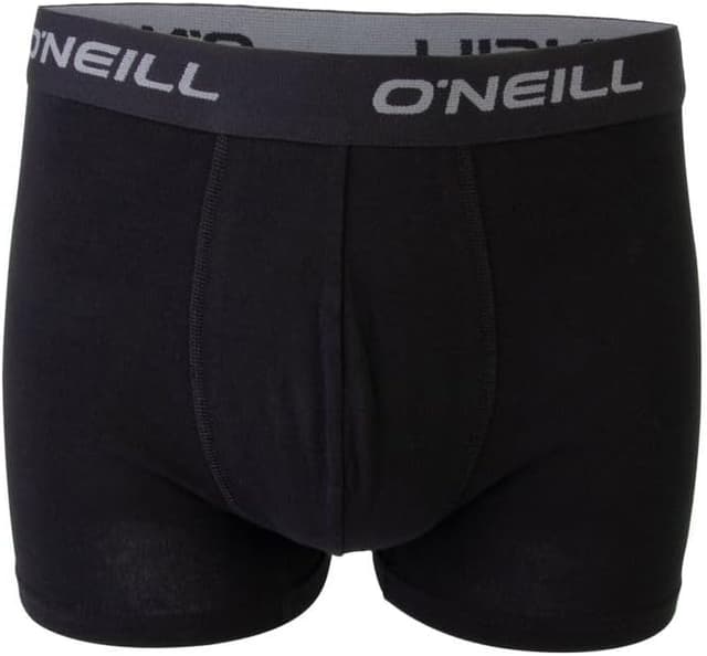 Detalle de O’Neill Herren-Boxershorts im 6er-Pack aus Baumwolle (ohne Eingriff) – Basic-Trunks in Schwarz/Rot/Blau