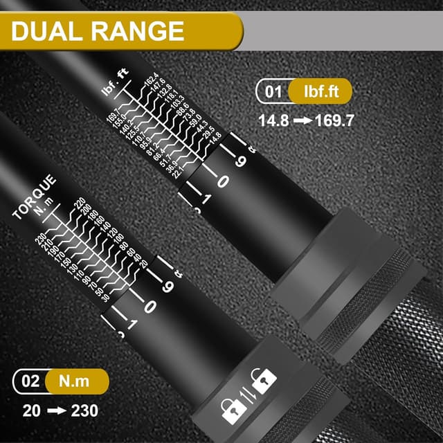 Detalle 2 de Uharbour Torque Wrench 1/2 (Dual Direction, 1 Nm steps, 72-tooth ratchet)
