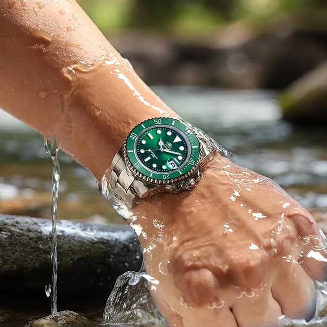 Detalle de ADDIESDIVE mechanische Taucheruhr 200 m AD2503 mit Saphirglas (8215-Mechanik)