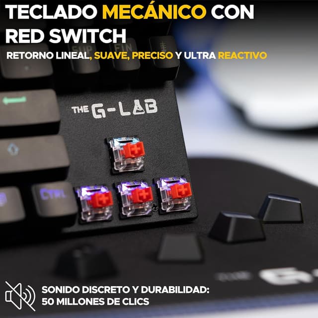 Detalle 2 de The G-Lab Keyz Mercury TKL Teclado mecánico 87 teclas