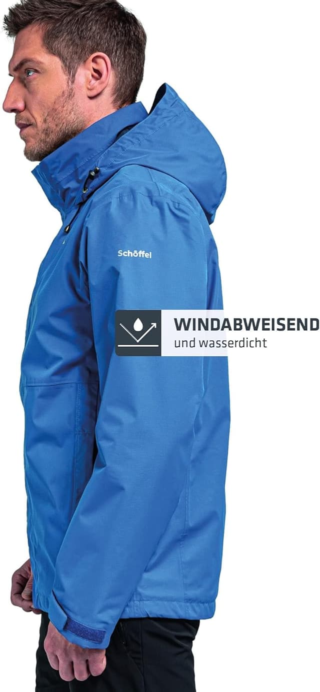 Detalle de Schöffel Herren Gmund Jacke Regenjacke Hardshelljacke – wind- und wasserabweisend für wechselhaftes Wetter