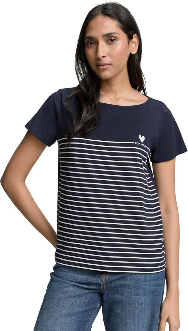 Detalle 2 de Tom Tailor 1047667 T-Shirt da donna a maniche corte (confezione da 1)