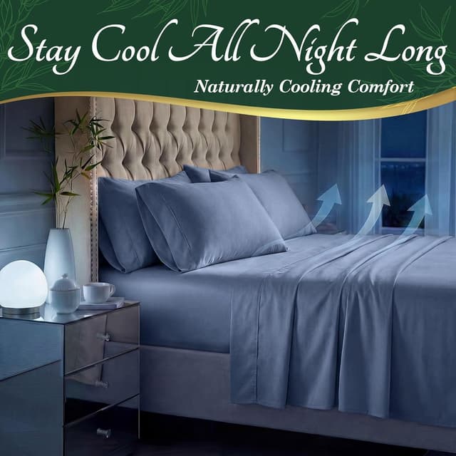 Detalle de DECOLURE 100% Viscose Bamboo Sheets King 17