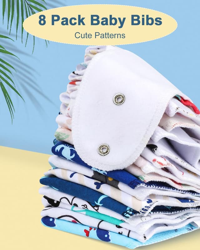 Detalle 1 de Baby Lätzchen FLYISH DIRECT 8er-Pack