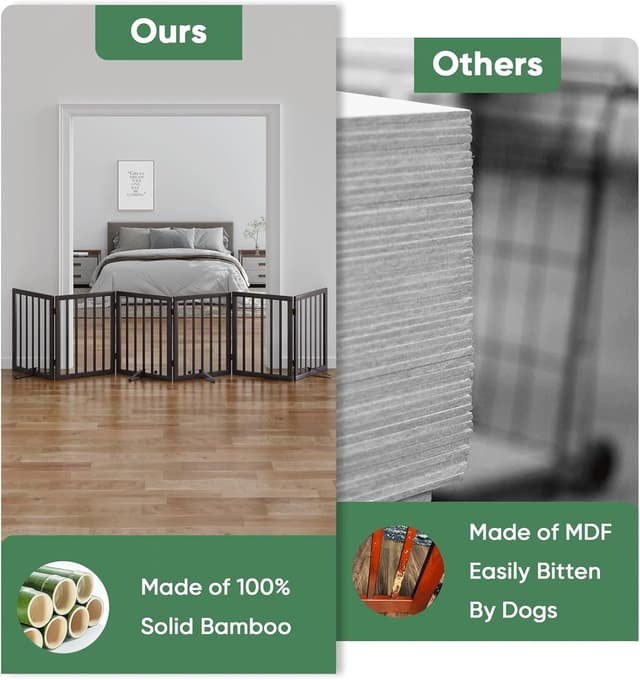 Detalle de Dog doorways gate 6-panel, foldable