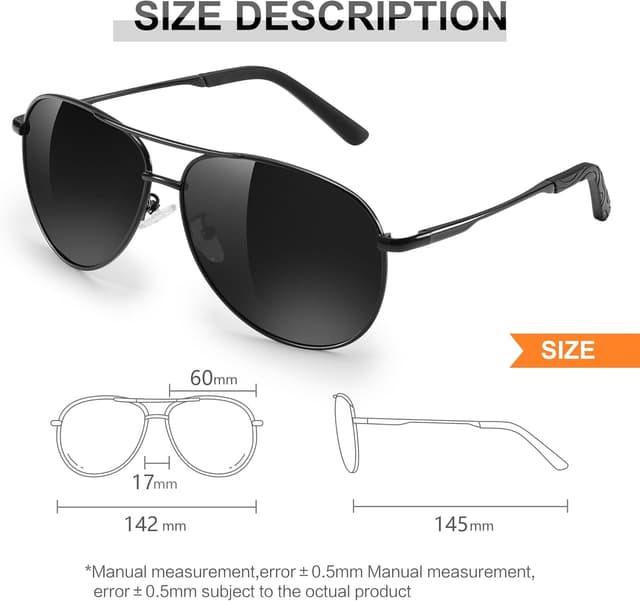 Detalle de Pilot polarized sunglasses UV400 for driving