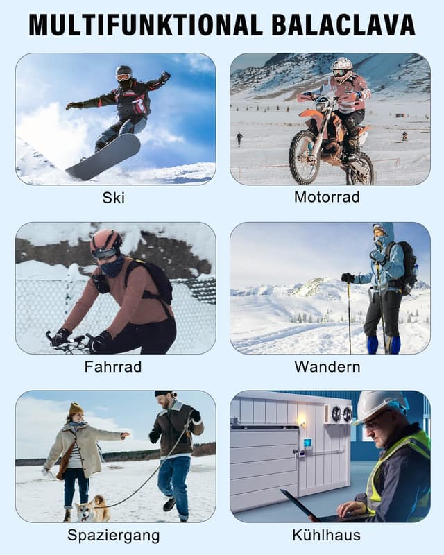 Thumbnail 5 de Balaclava Sturmhaube Gesichtsschutz, schwarz đ§Ł