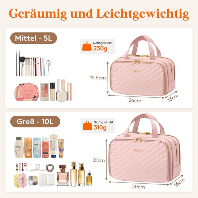 Thumbnail 1 de Lifewit Reise Kulturtasche Damen 10L Rosa