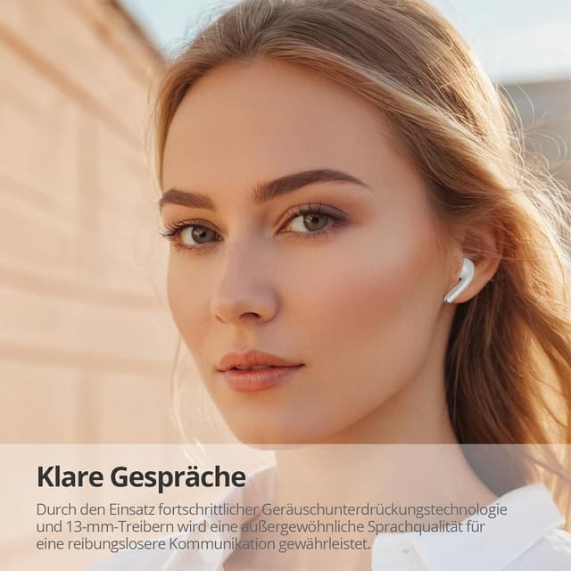 Detalle de Ciciloud Bluetooth 5.3 In-Ear Kopfhörer mit Hi‑Fi Stereoton, HD‑Mikro und 46 Stunden Laufzeit