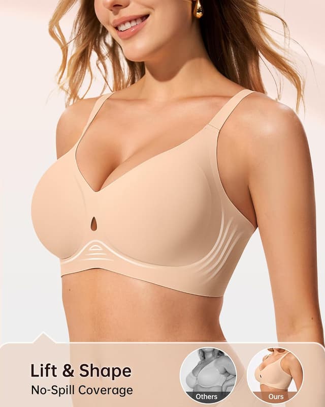 Detalle de LetsJoli Wireless Jelly Bra, Seamless, No Wire