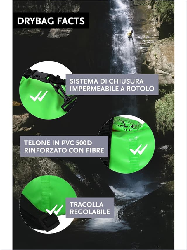 Detalle 2 de DonDon Dry Bag impermeabile da 2 litri