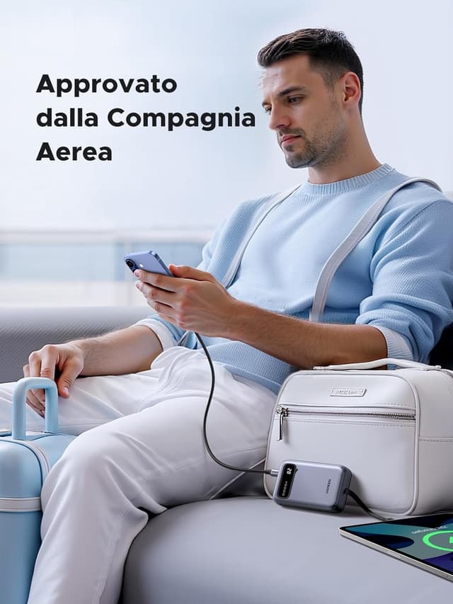 Thumbnail 6 de UGREEN Zapix Power Bank 22,5W da 20.000 mAh con ricarica rapida e cavo USB-C integrato