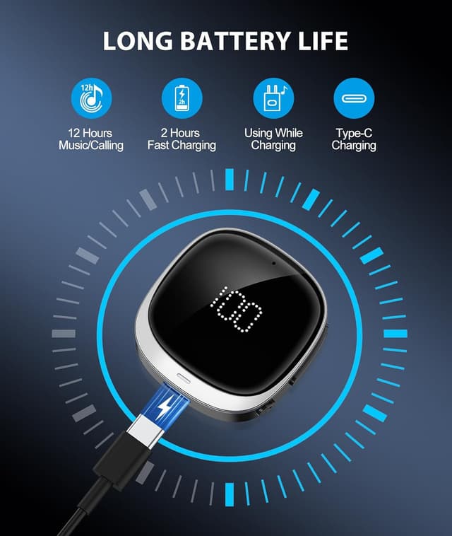 Thumbnail 6 de COMSOON AUX Bluetooth Adapter for Car with LED Screen (Bluetooth 5.3, 3.5mm) for Music & Hands-Free Calls