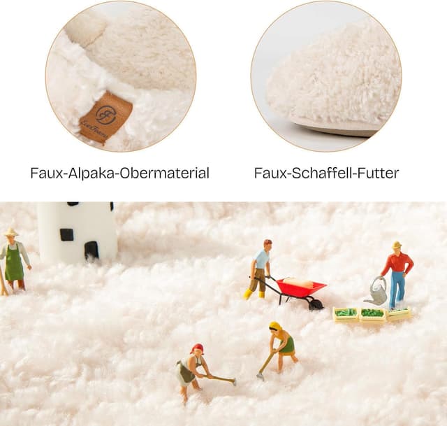 Detalle de EverFoams Damen Scuff Hausschuhe mit 80D-Memoryschaum – weiche, rutschfeste Pantoffeln