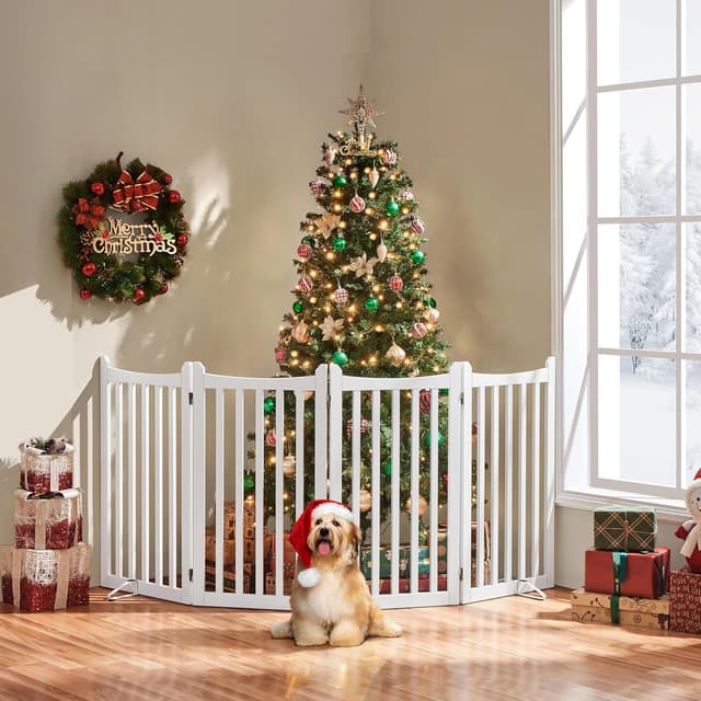 Thumbnail 1 de Yaheetech Freestanding Pet Gate 91cm