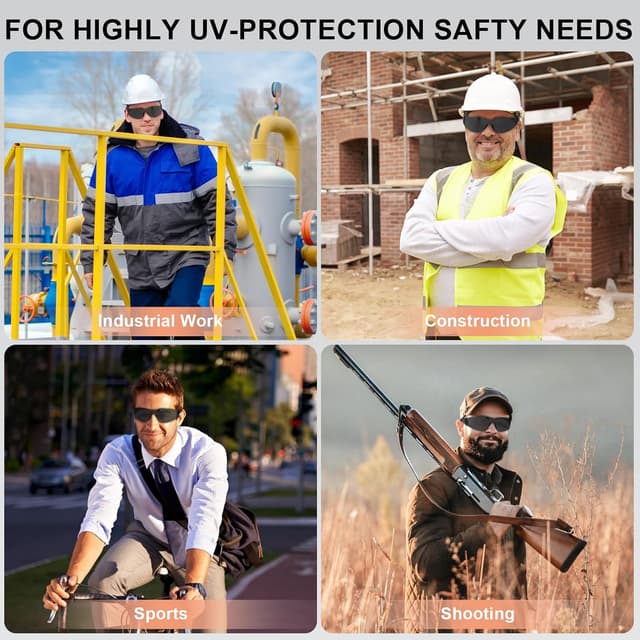 Thumbnail 6 de Hoqiwild ANSI Z87.1 Tinted Safety Glasses 80-pack