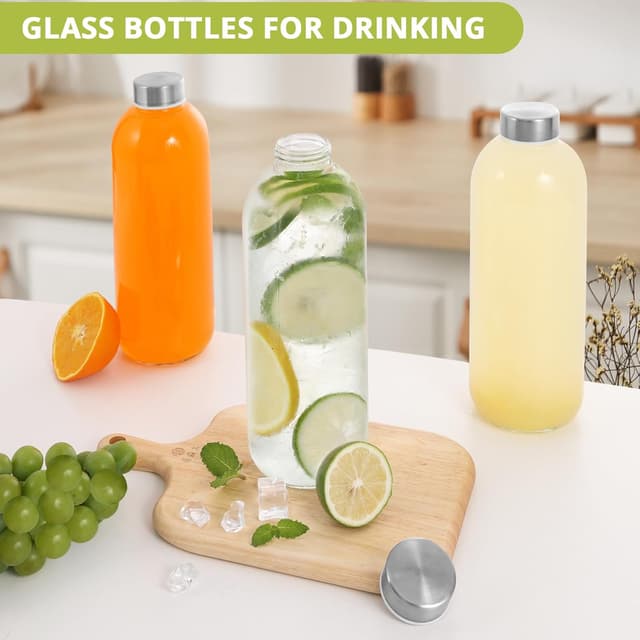 Detalle de LIMILI glass water bottles with 1000ml