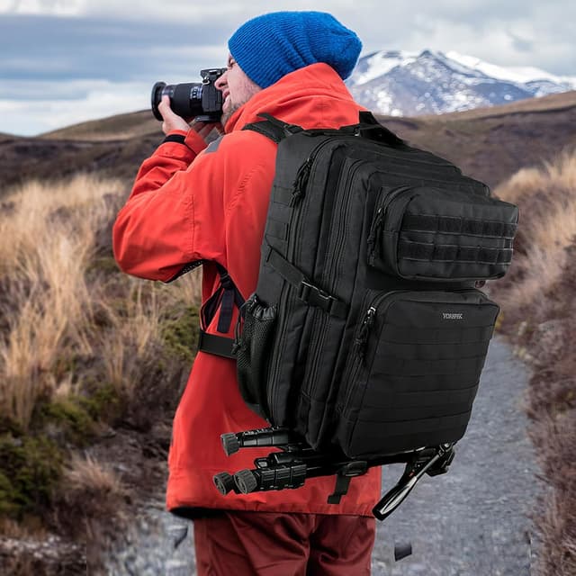 Thumbnail 6 de YOREPEK Militär Rucksack 40L Schwarz