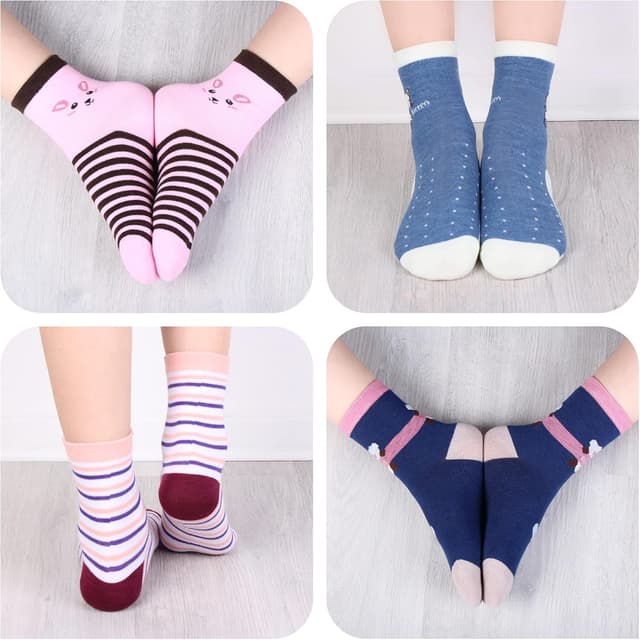 Detalle de L&K-II 12 paia di calzini bambino in cotone (2808VA) per ragazze 4-12 anni