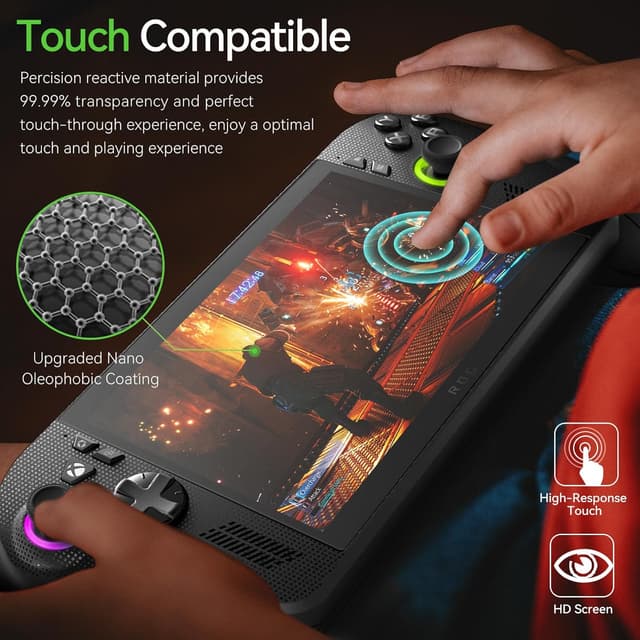 Detalle de iVoler 3 pezzi pellicola in vetro temperato 9H opaca anti-riflesso per ROG Xbox Ally / Ally X Handheld 2025