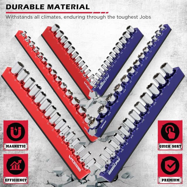 Thumbnail 4 de SEDY 12-Piece Magnetic Socket Organizer Set 143